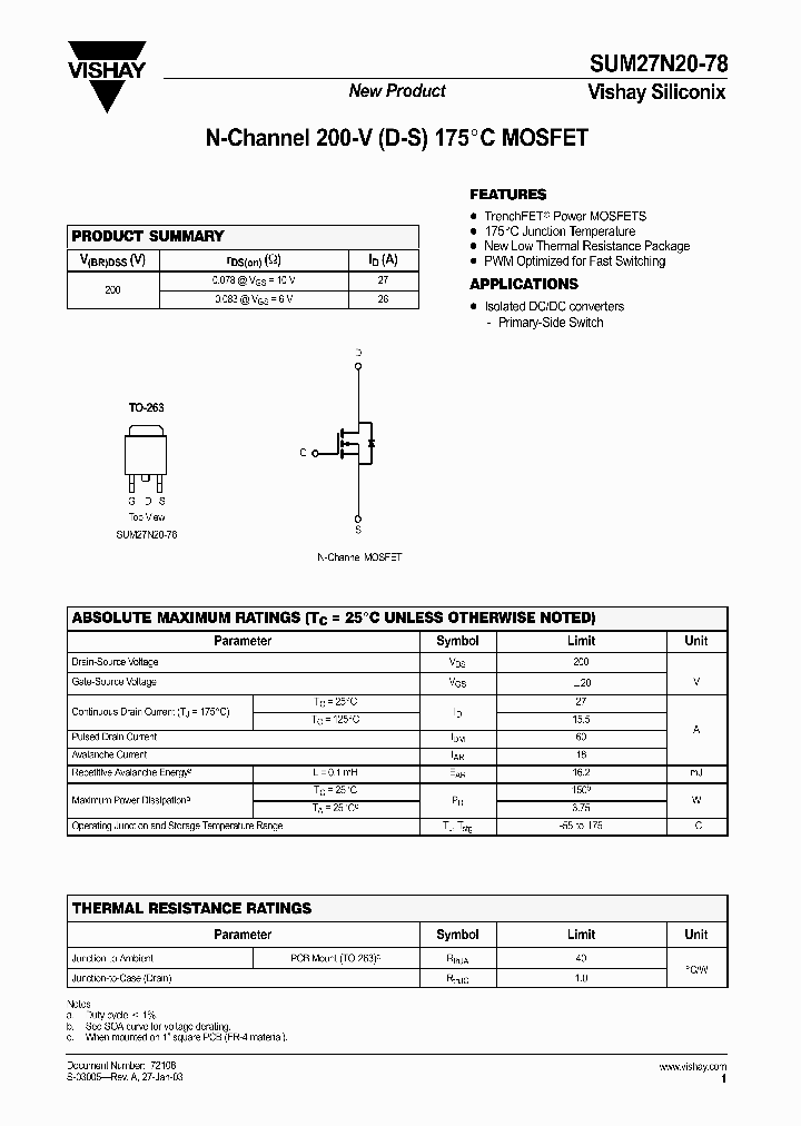 SUM27N20-78_1319817.PDF Datasheet