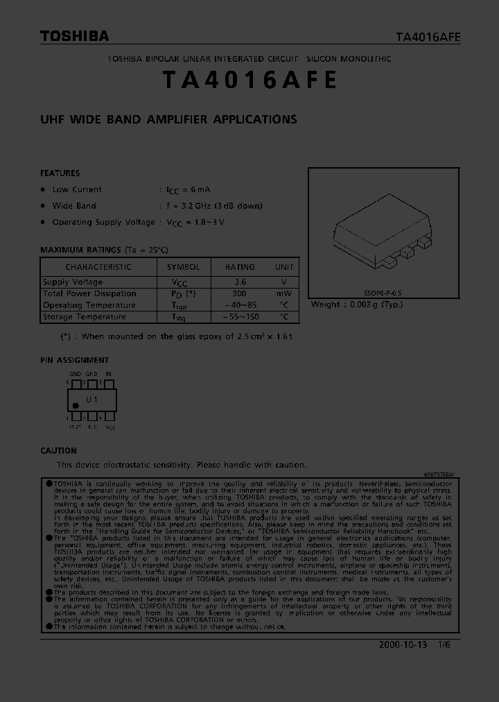 TA4016AFE_1321309.PDF Datasheet