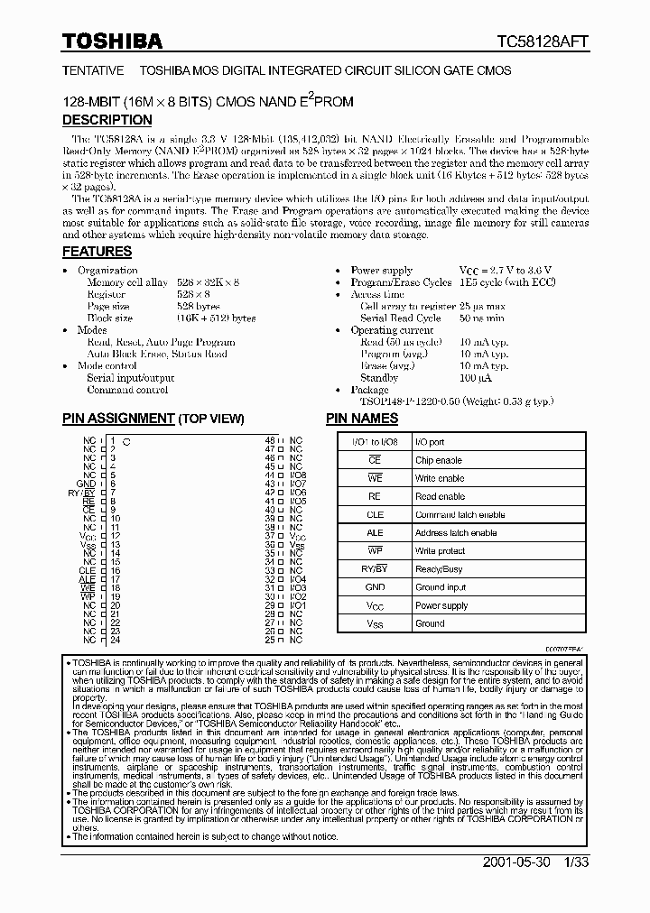 TC58128AFT_1185864.PDF Datasheet