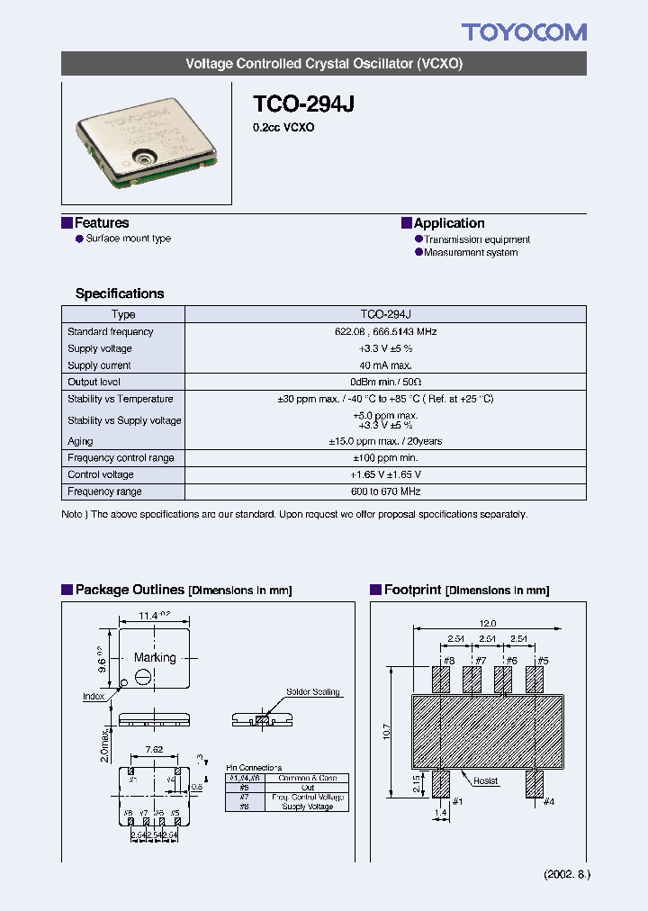 TCO-294J_1323126.PDF Datasheet