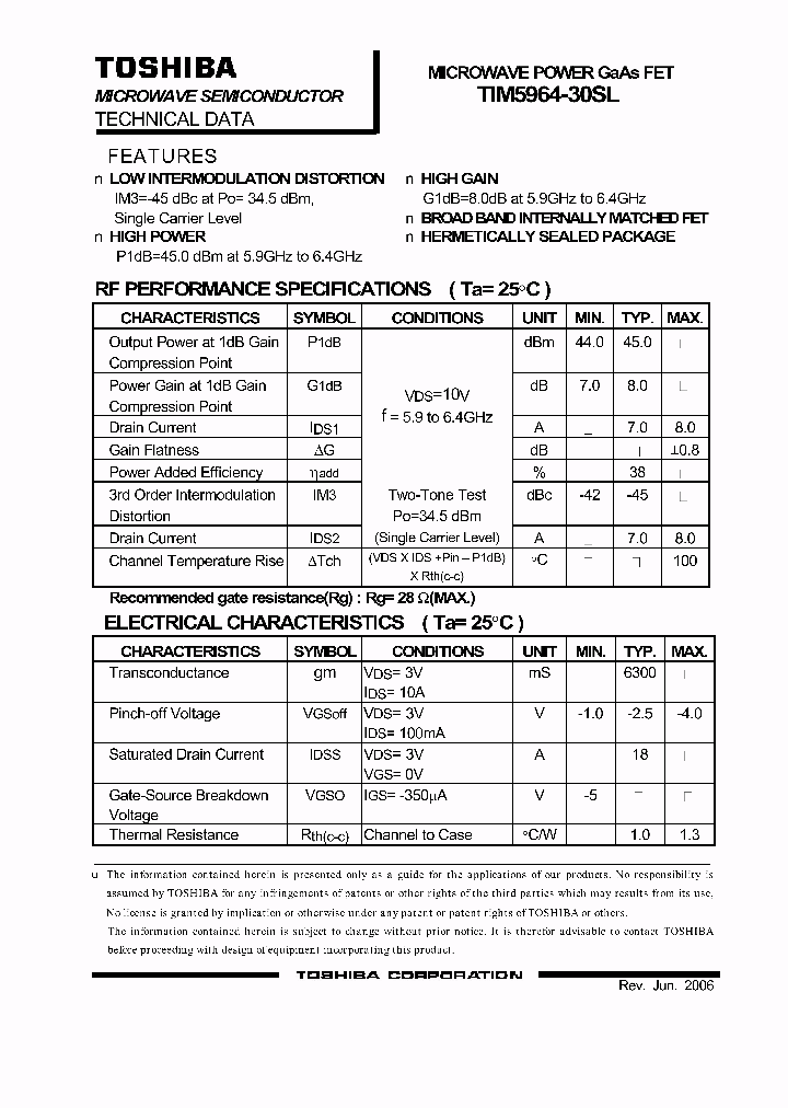 TIM5964-30SL_1189884.PDF Datasheet