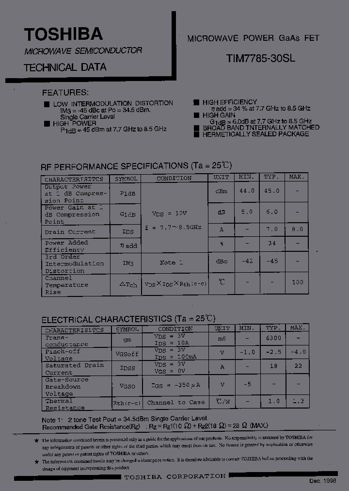 TIM7785-30SL_1325182.PDF Datasheet