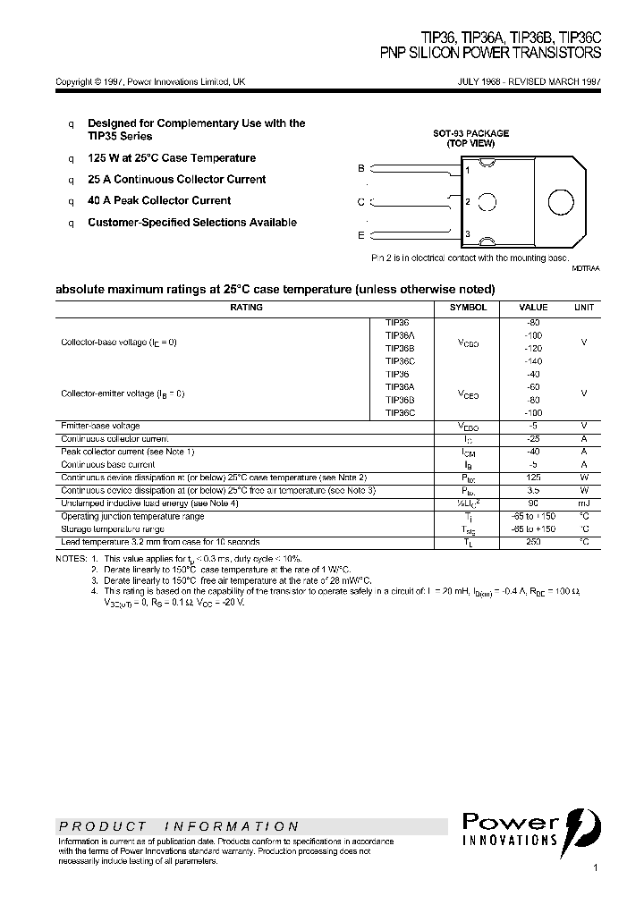 TIP36C_1107520.PDF Datasheet