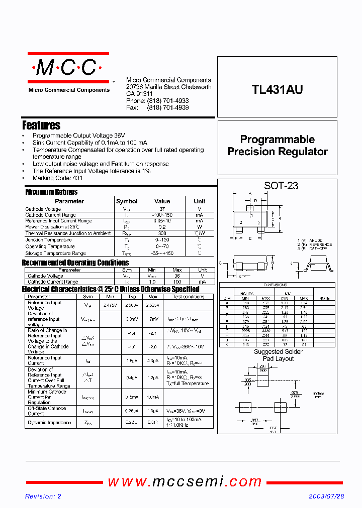 TL431AU_1325783.PDF Datasheet