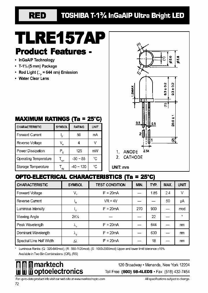 TLRE157AP_1326490.PDF Datasheet