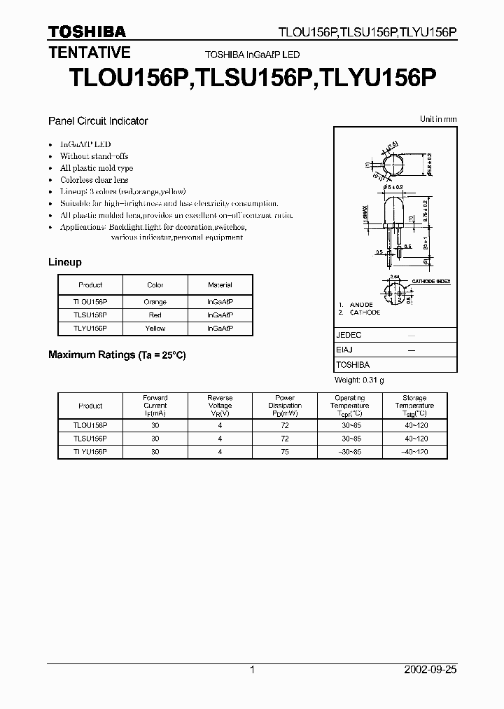 TLYU156P_1326785.PDF Datasheet