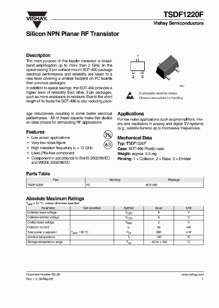 TSDF1220F_1329375.PDF Datasheet