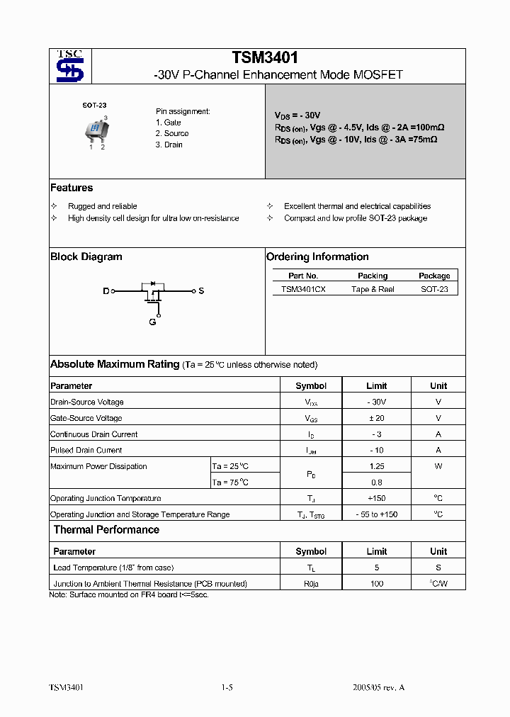TSM3401CX_1329520.PDF Datasheet