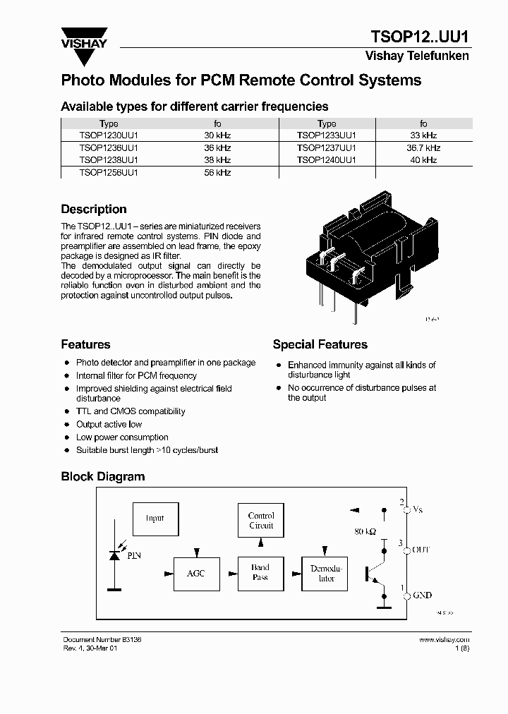 TSOP1256UU1_1329583.PDF Datasheet