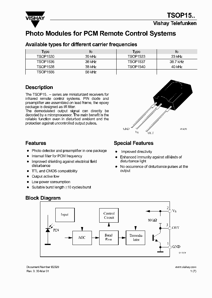 TSOP1556_1329590.PDF Datasheet
