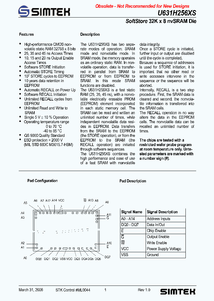 U631H256XS_1330307.PDF Datasheet