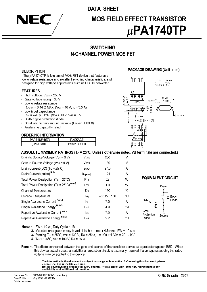 UPA1740TP_1145480.PDF Datasheet