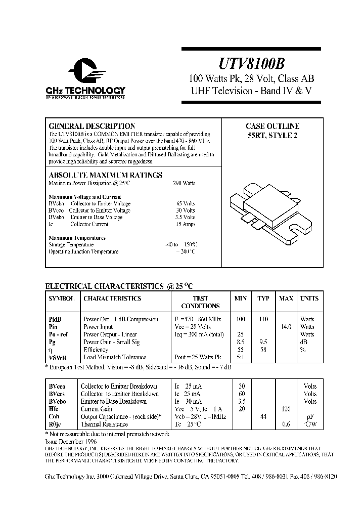 UTV8100B_1333177.PDF Datasheet