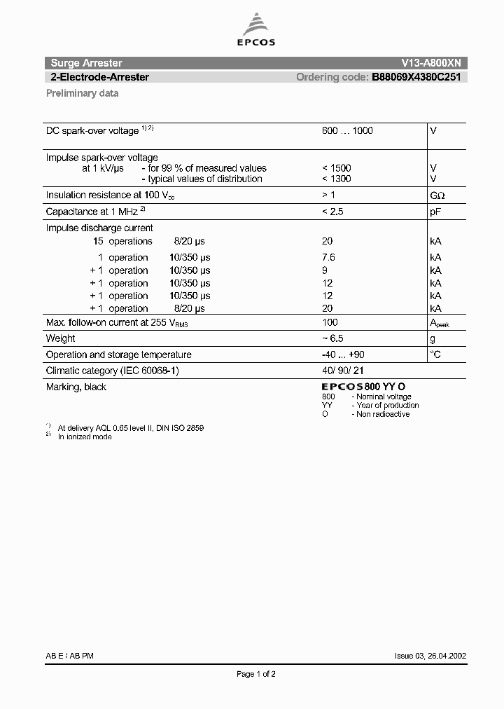 V13-A800XN_1333281.PDF Datasheet