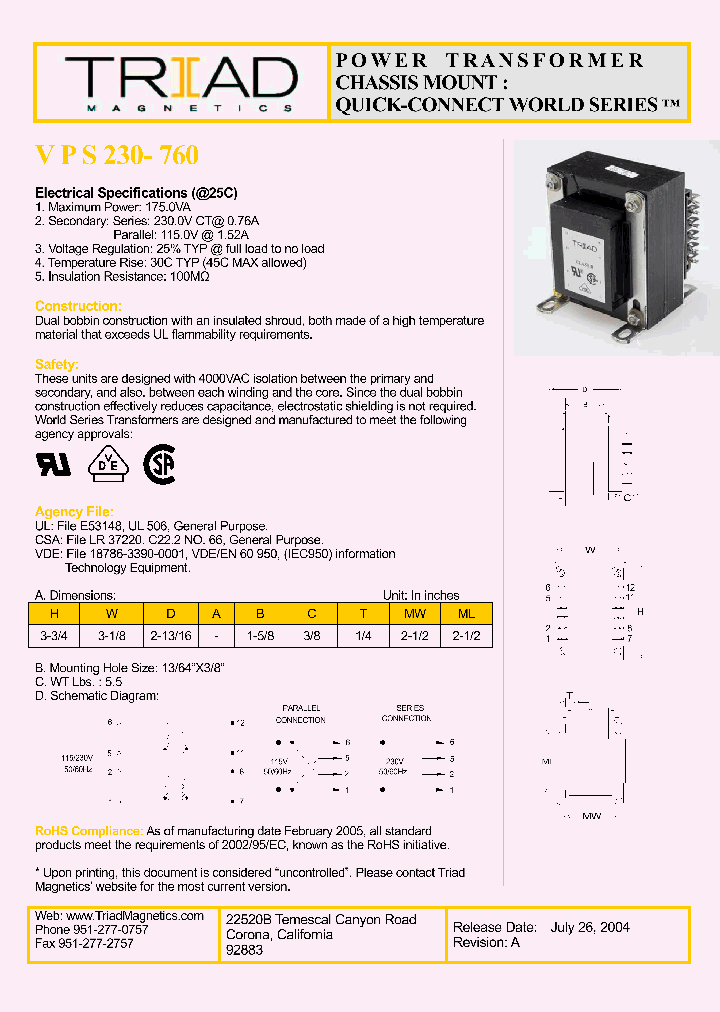 VPS230-760_1334873.PDF Datasheet