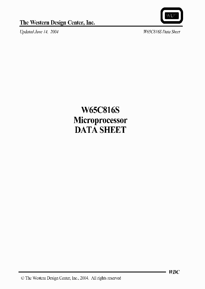 W65C816S_1078704.PDF Datasheet