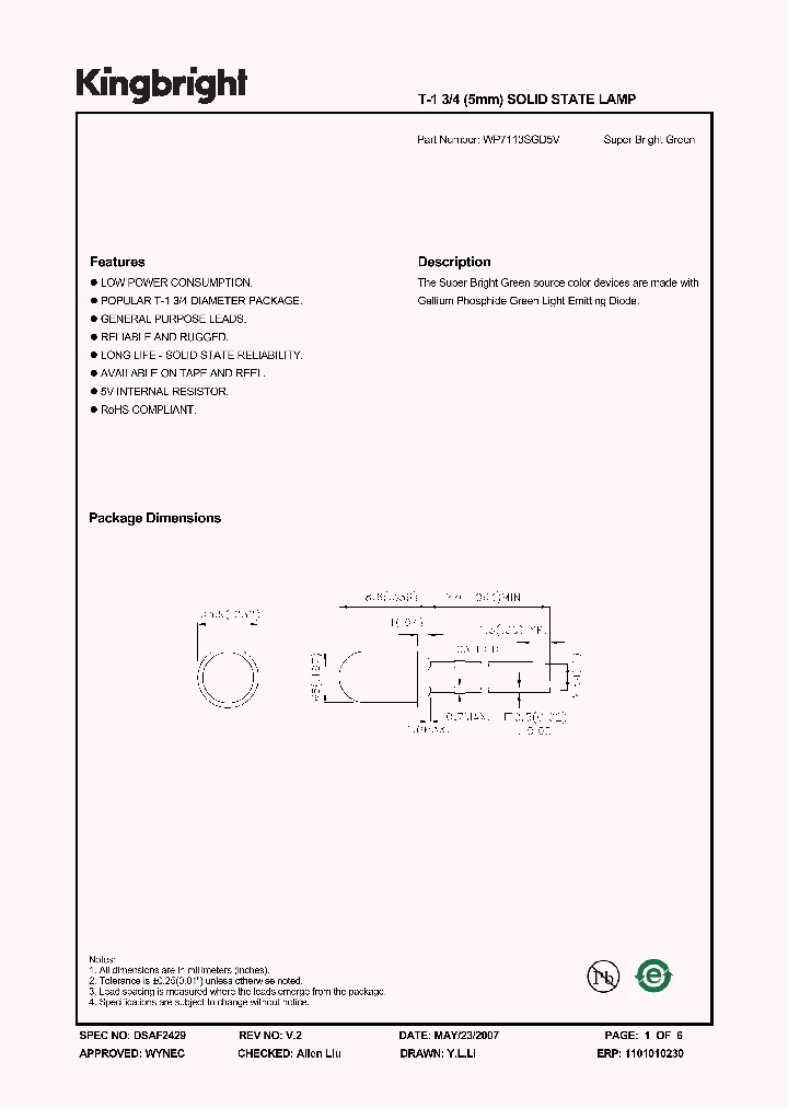 WP7113SGD5V_1336679.PDF Datasheet