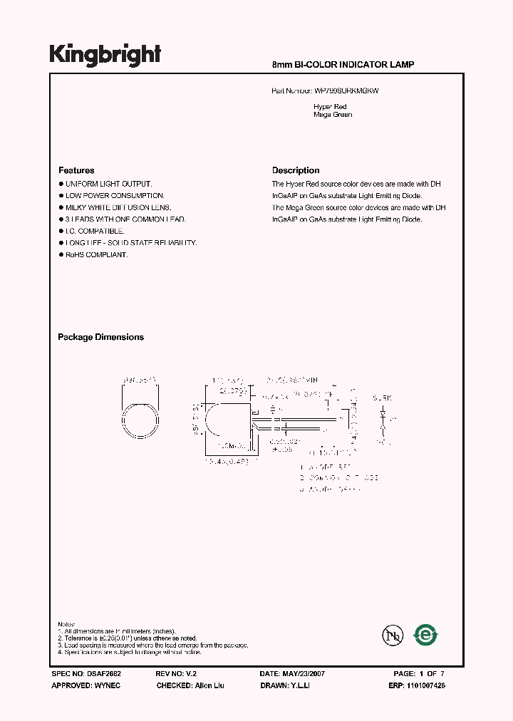 WP799SURKMGKW_1336752.PDF Datasheet