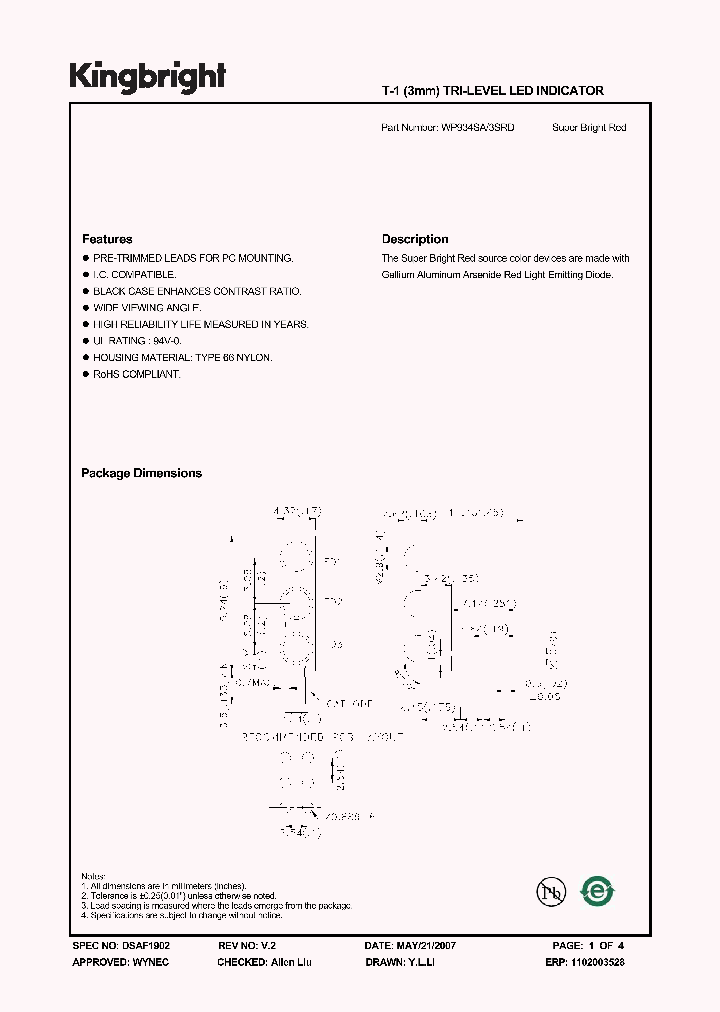 WP934SA3SRD_1336800.PDF Datasheet