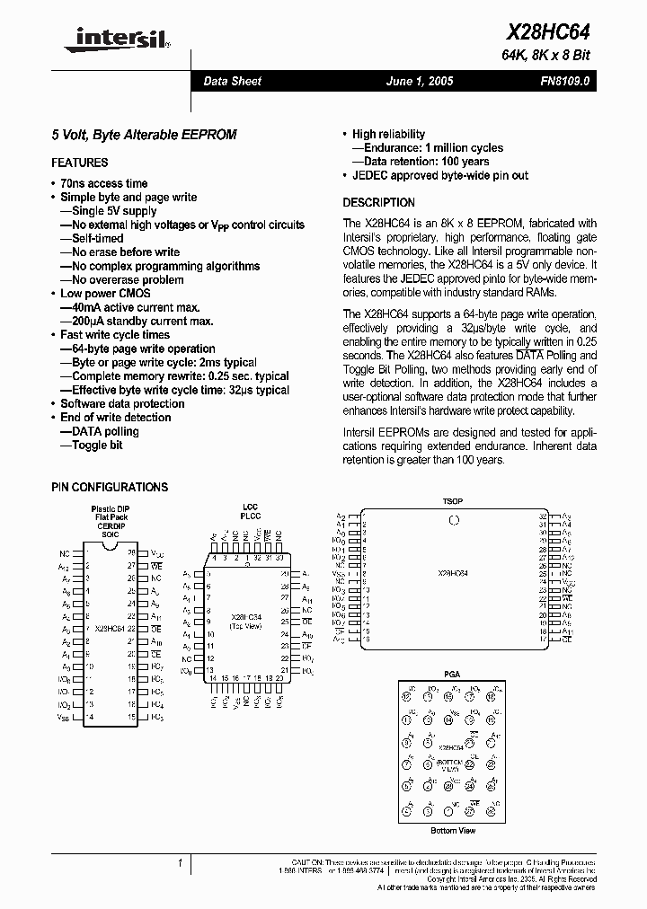 X28HC64TMB-90_1337150.PDF Datasheet