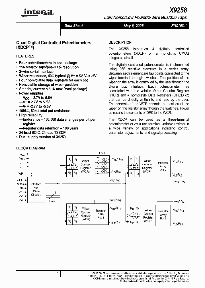 X9258TS24_1020868.PDF Datasheet
