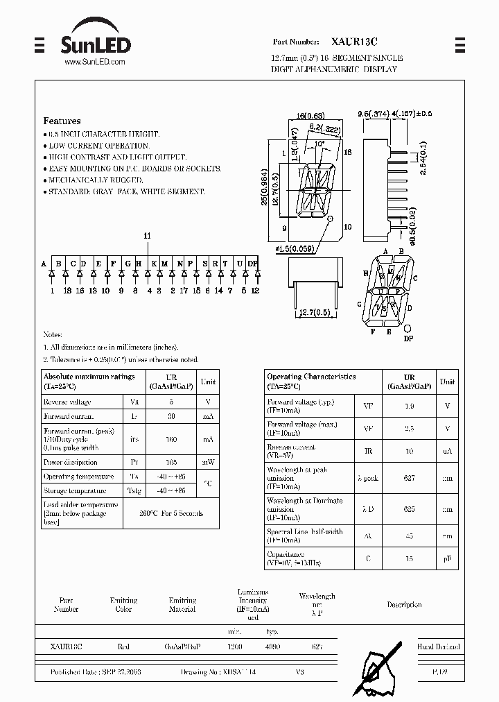 XAUR13C_1337497.PDF Datasheet