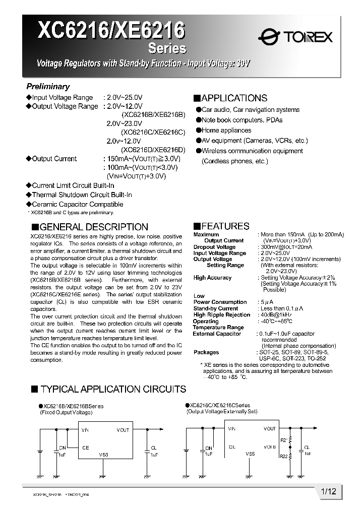 XE6216C_1337789.PDF Datasheet