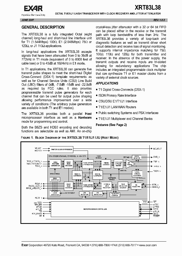 XRT83L3807_1338411.PDF Datasheet