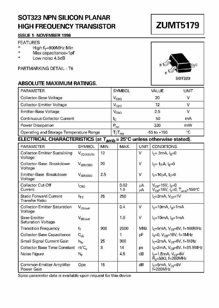 ZUMT5179_1339604.PDF Datasheet