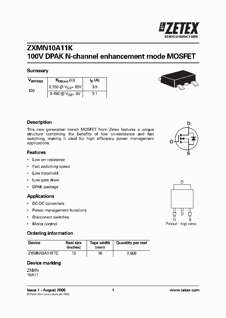 ZXMN10A11KTC_1339840.PDF Datasheet