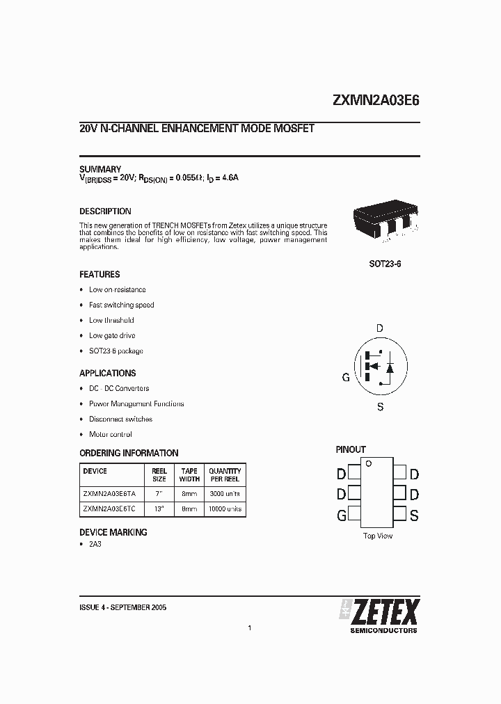 ZXMN2A03E605_1339853.PDF Datasheet