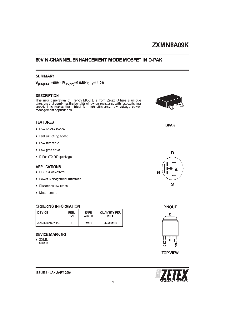 ZXMN6A09KTC_1339891.PDF Datasheet