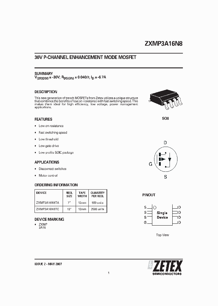 ZXMP3A16N807_1339916.PDF Datasheet