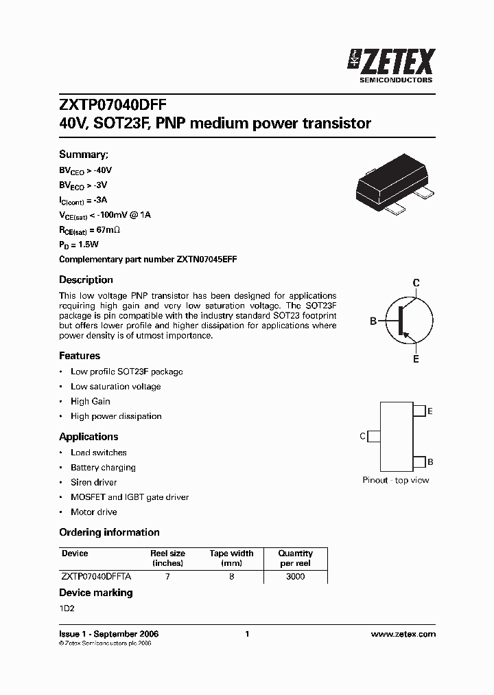 ZXTP07040DFF_928579.PDF Datasheet