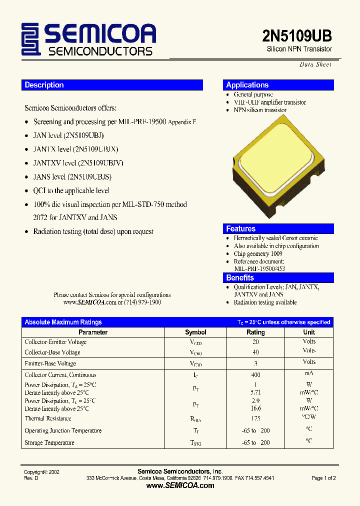 2N5109UB02_4122900.PDF Datasheet