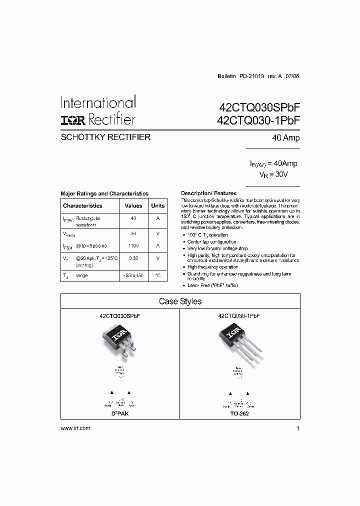 42CTQ030STRLPBF_4126078.PDF Datasheet