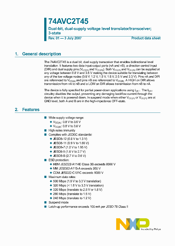 74AVC2T45GT_4120060.PDF Datasheet