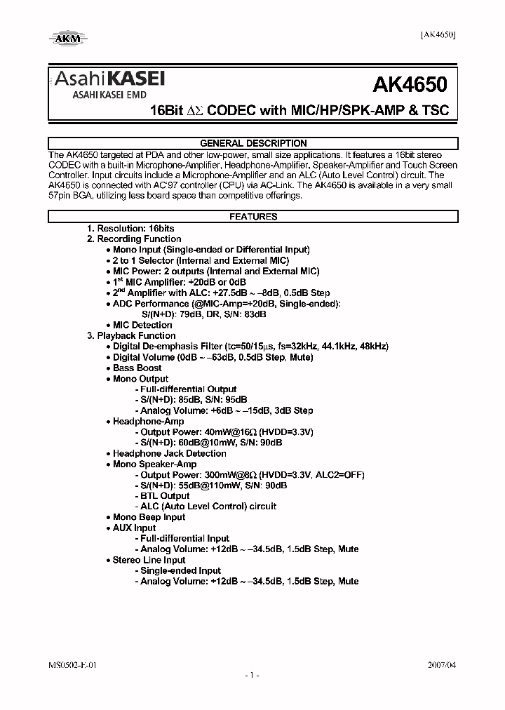 AKD4650_4122724.PDF Datasheet