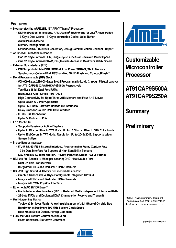 AT91CAP9S250A_4149679.PDF Datasheet