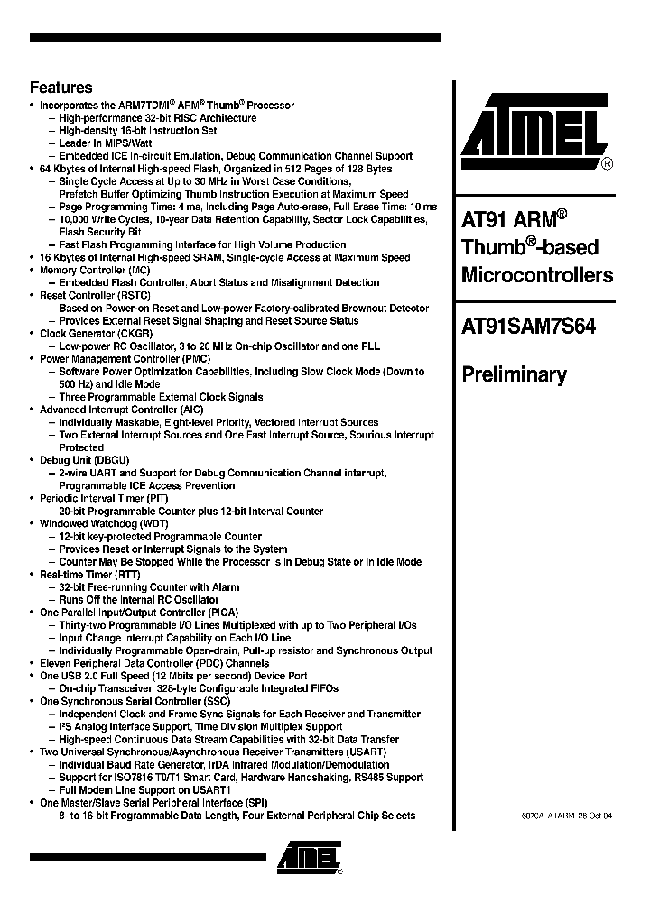 AT91SAMS64-AI_4150965.PDF Datasheet