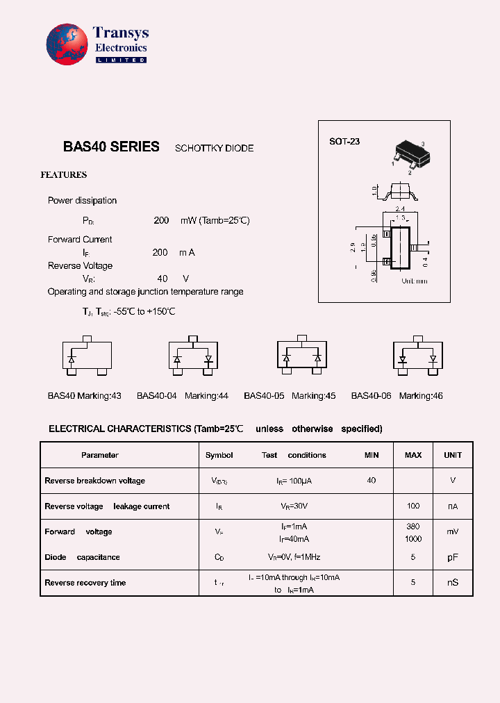 BAS40_4102200.PDF Datasheet