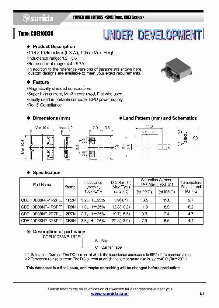 CDEI10D38NP-2R7P_4137993.PDF Datasheet