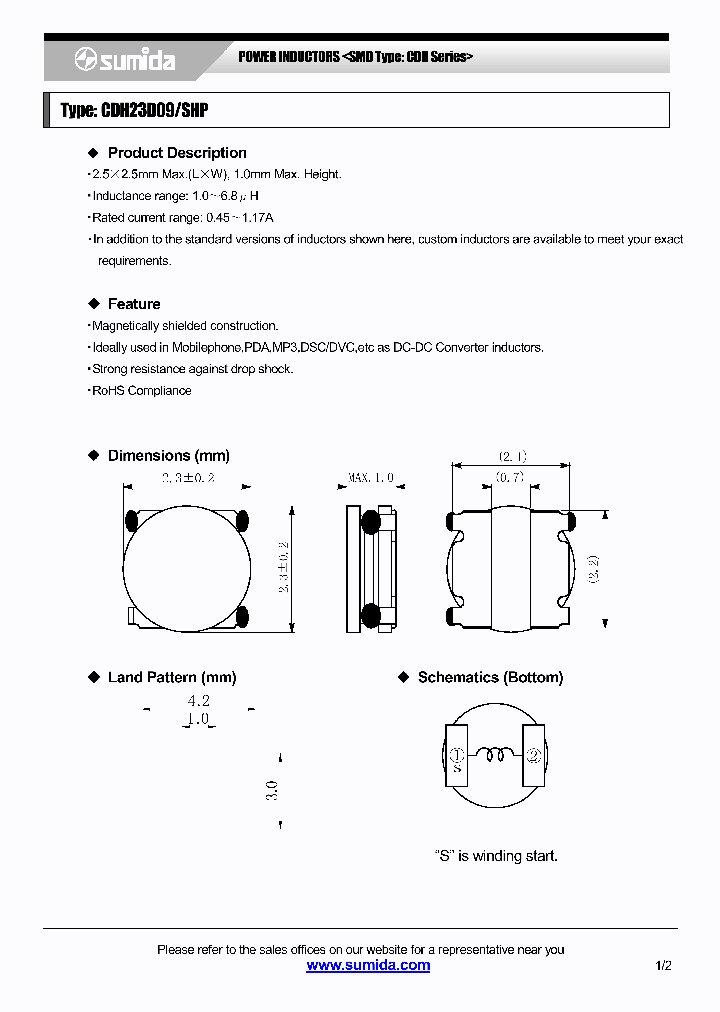 CDH23D09SHPNP-2R2M_4137849.PDF Datasheet