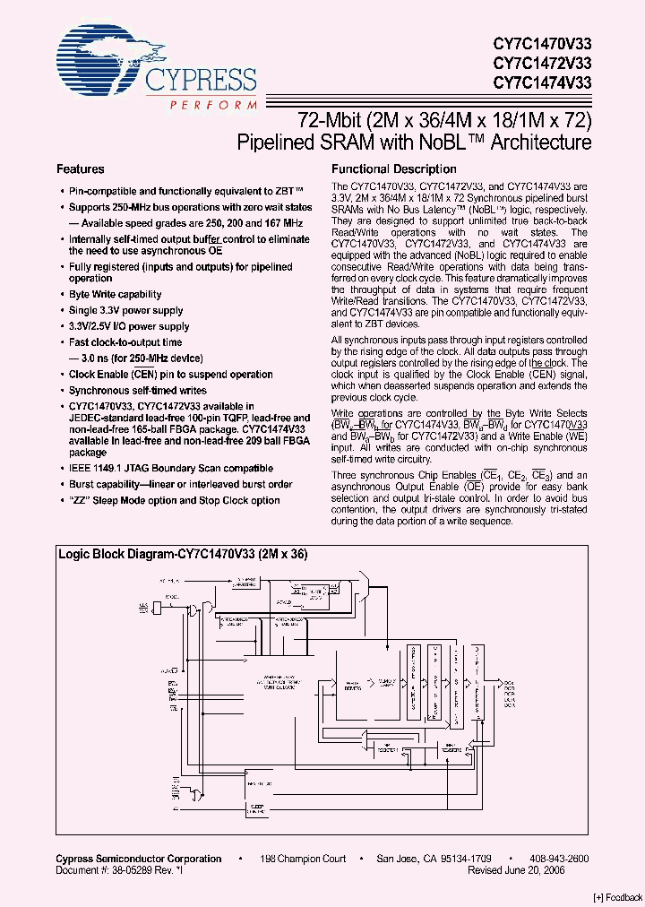 CY7C1474V33_4108588.PDF Datasheet