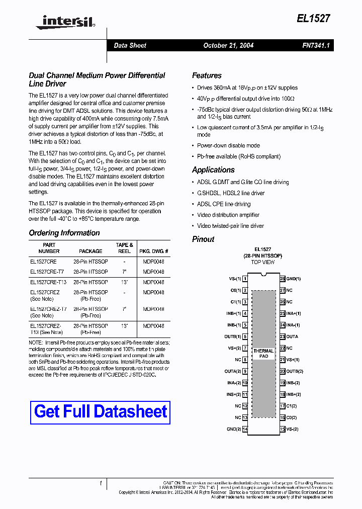 EL1527CRE-T13_4138973.PDF Datasheet