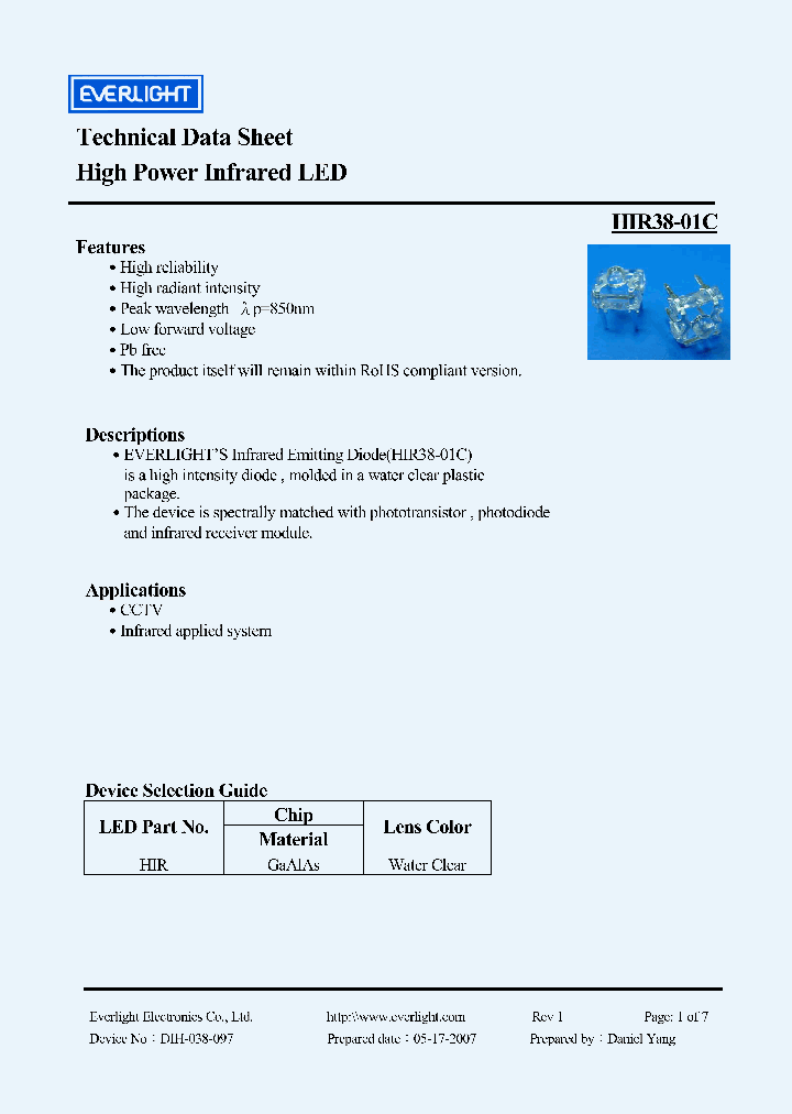 HIR38-01C_4160463.PDF Datasheet