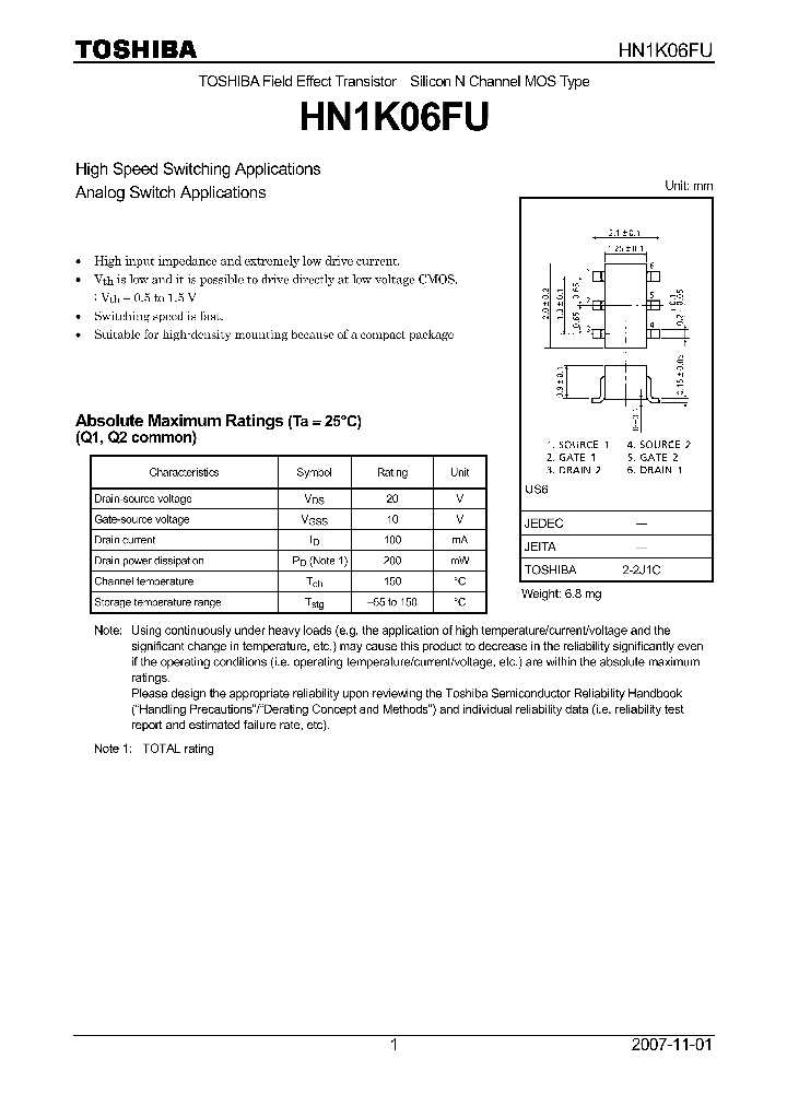 HN1K06FU07_4124632.PDF Datasheet