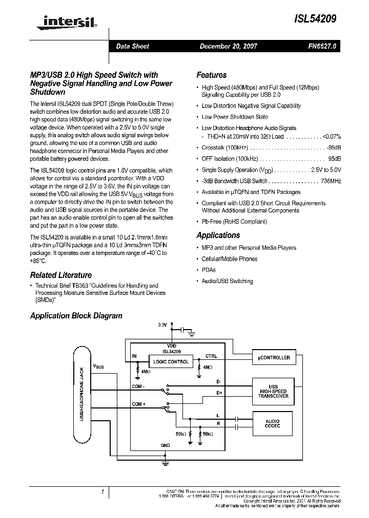 ISL54209IRUZ-T_4132527.PDF Datasheet