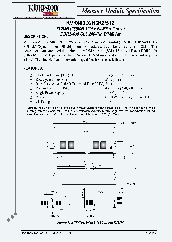 KVR400D2N3K2512_4144649.PDF Datasheet