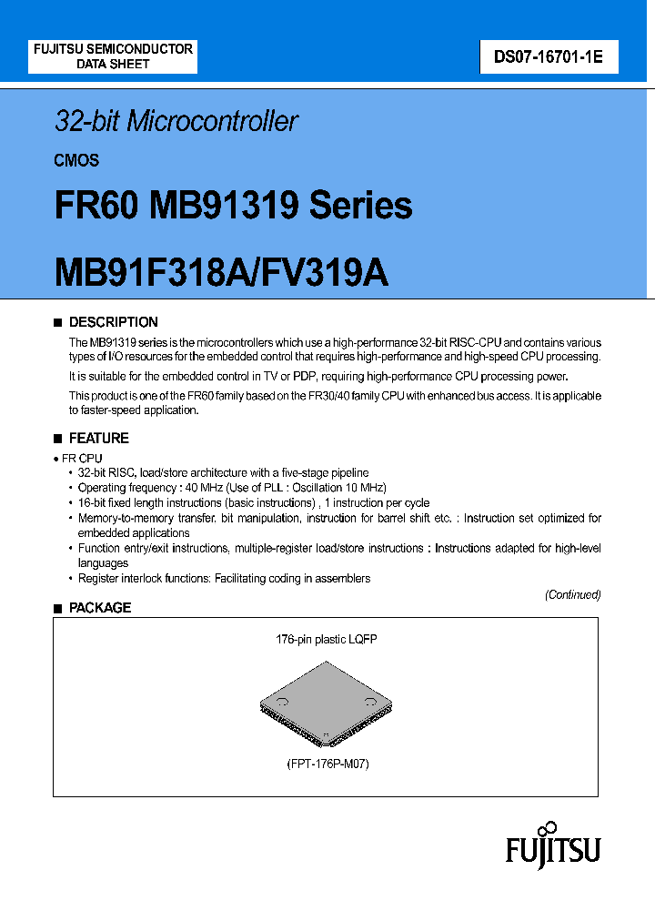 MB91319_4107279.PDF Datasheet